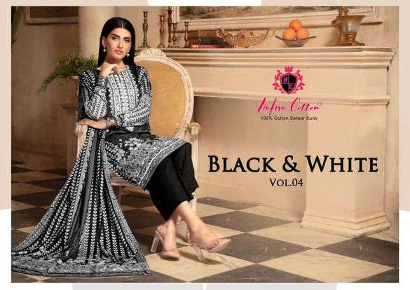Nafisa Cotton Black & White Karachi Queen Vol 4 